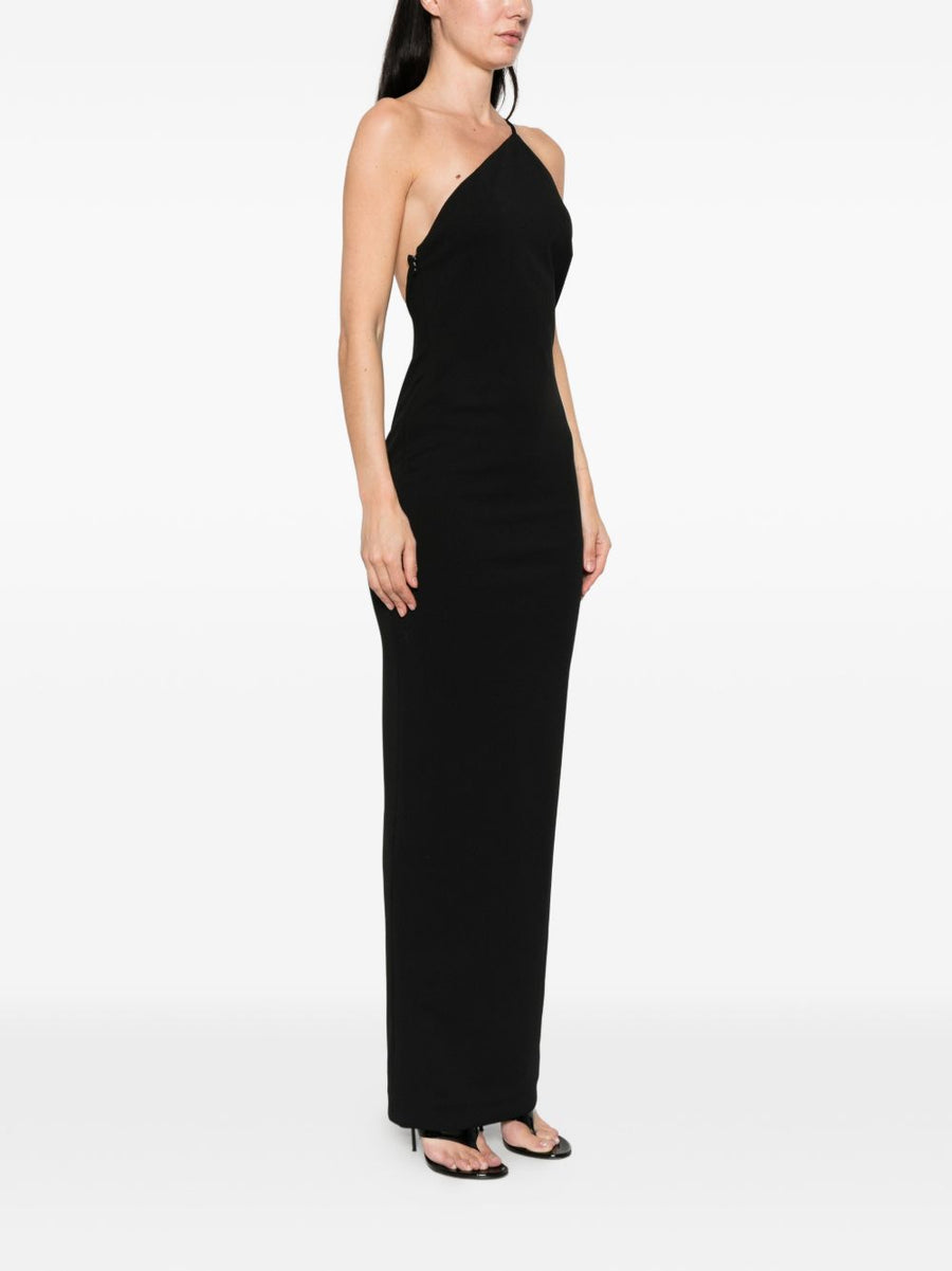 Solace London Alexandra Maxi Dress One Shoulder Black For Women Luxurious Evening Event