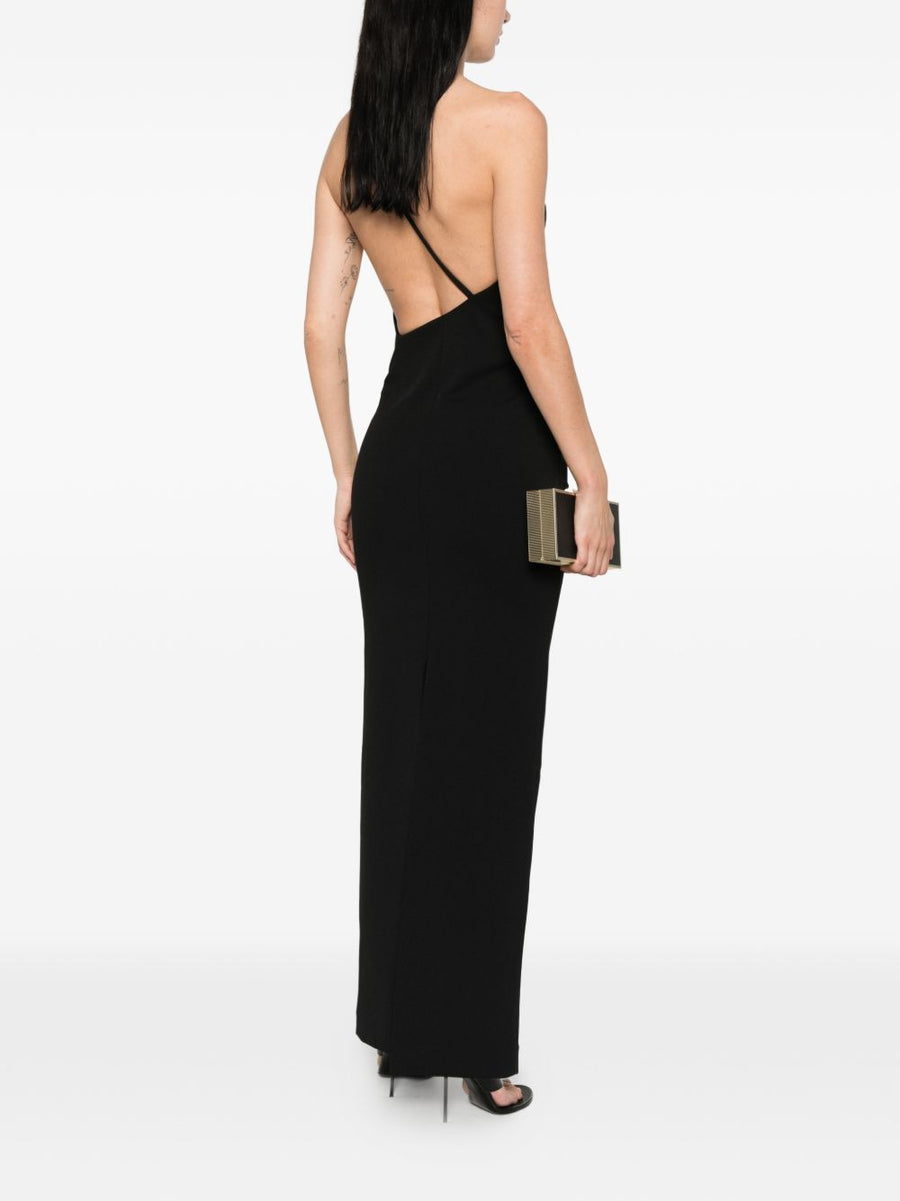 Solace London Alexandra Maxi Dress One Shoulder Black For Women Luxurious Evening Event