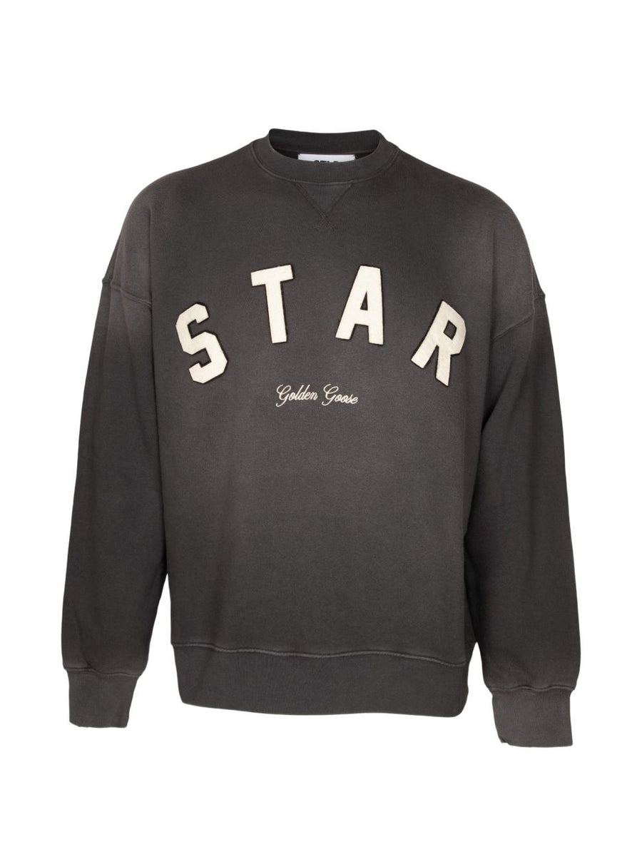 Golden Goose Logo Cotton Sweatshirt For Men With Subtle Applique And Premium All Season Comfort