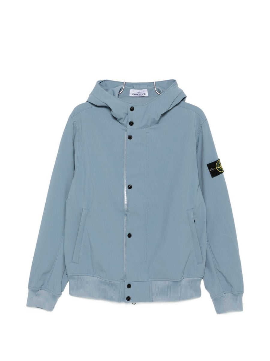 Stone Island Nylon Blouson Jacket For Men Lightweight Versatile Layer With Badge Sleeve