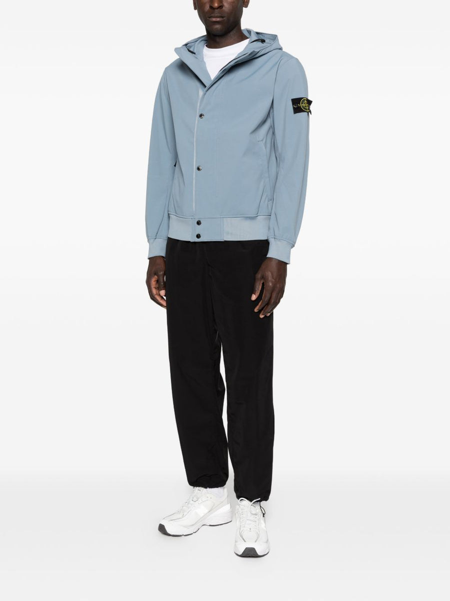 Stone Island Nylon Blouson Jacket For Men Lightweight Versatile Layer With Badge Sleeve