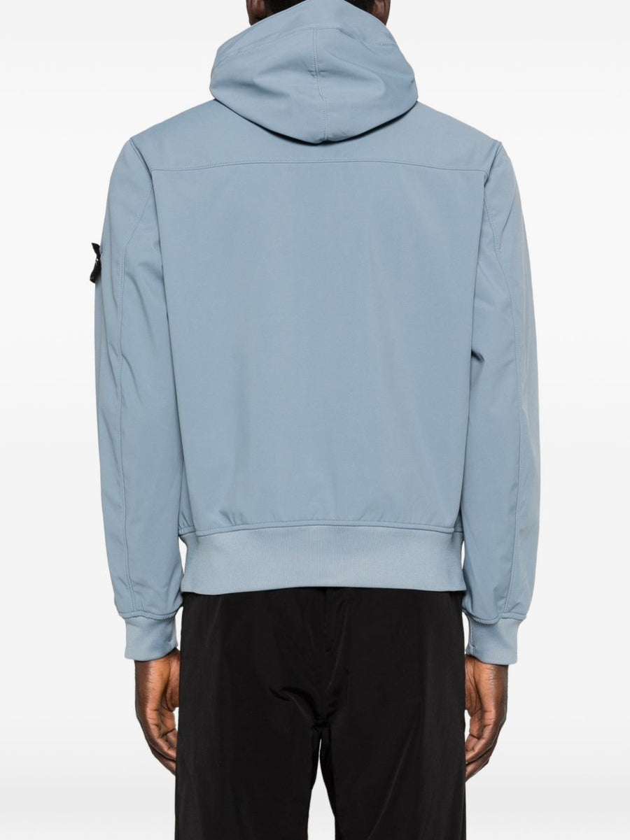 Stone Island Nylon Blouson Jacket For Men Lightweight Versatile Layer With Badge Sleeve