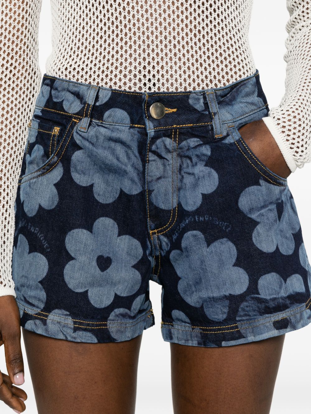 Alessandro Enriquez Denim cotton shorts