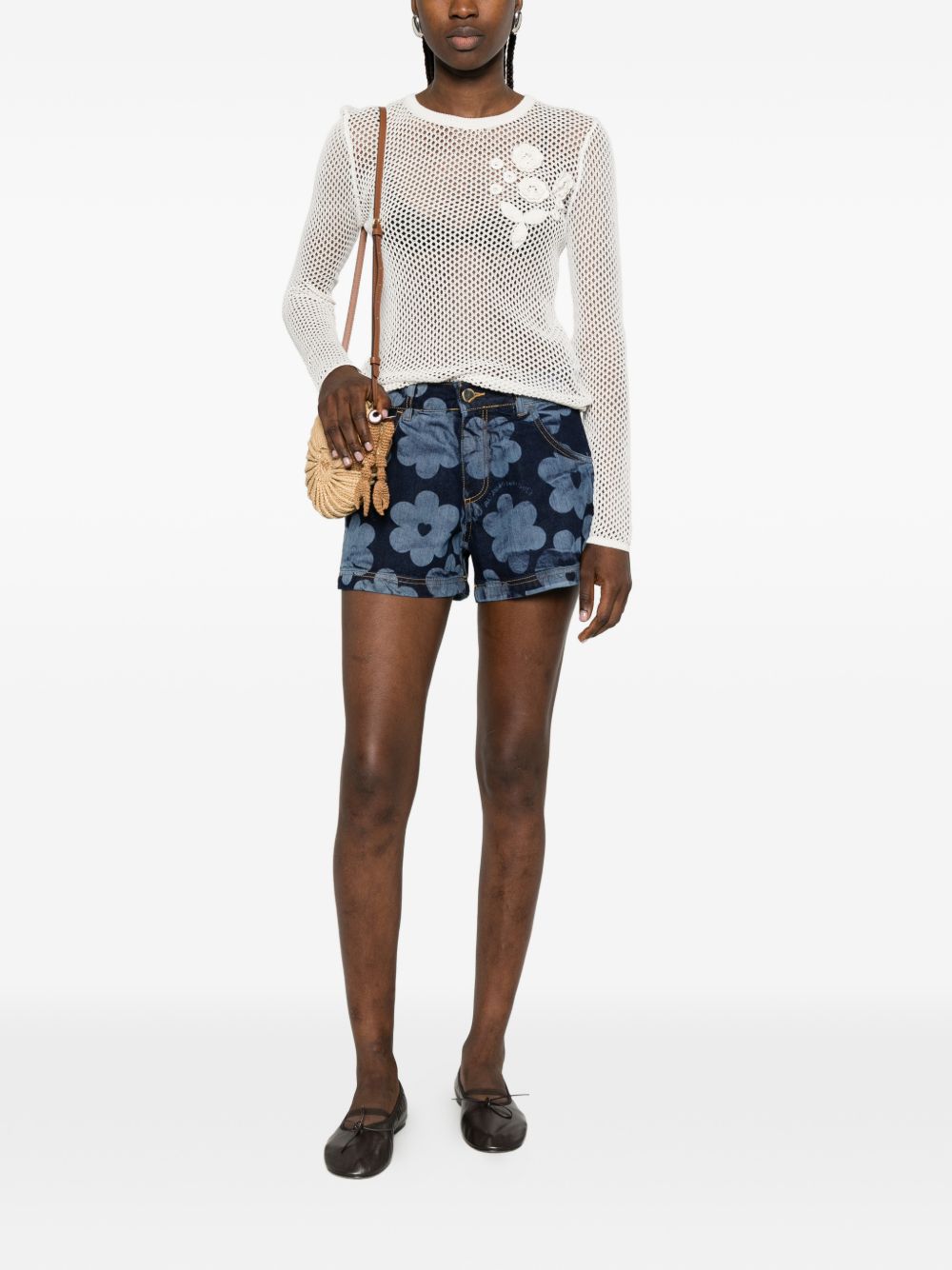 Alessandro Enriquez Denim cotton shorts