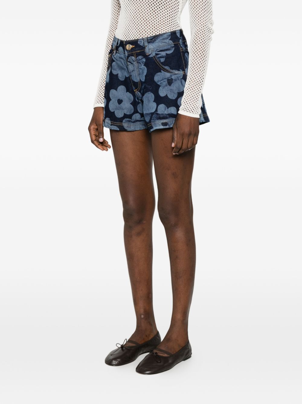 Alessandro Enriquez Denim cotton shorts