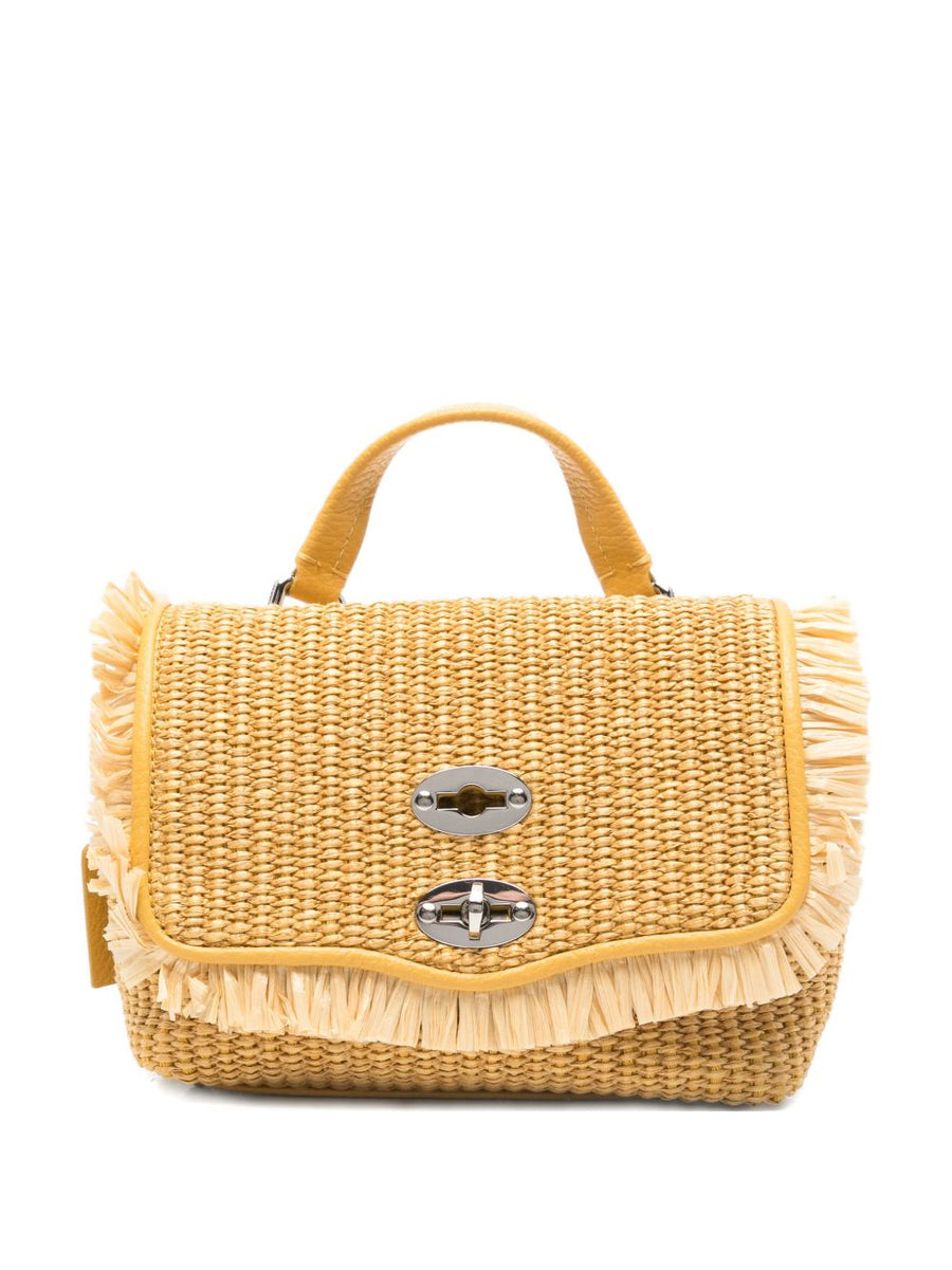 Zanellato Postina Vimini Handbag Iconic For Women Luxury Yellow Calf Leather Three Carrying Options