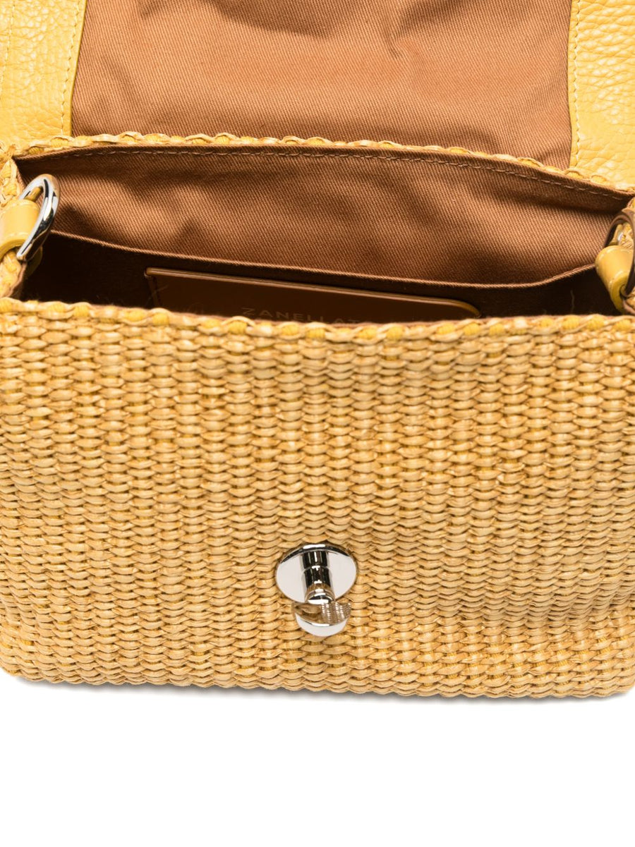 Zanellato Postina Vimini Handbag Iconic For Women Luxury Yellow Calf Leather Three Carrying Options