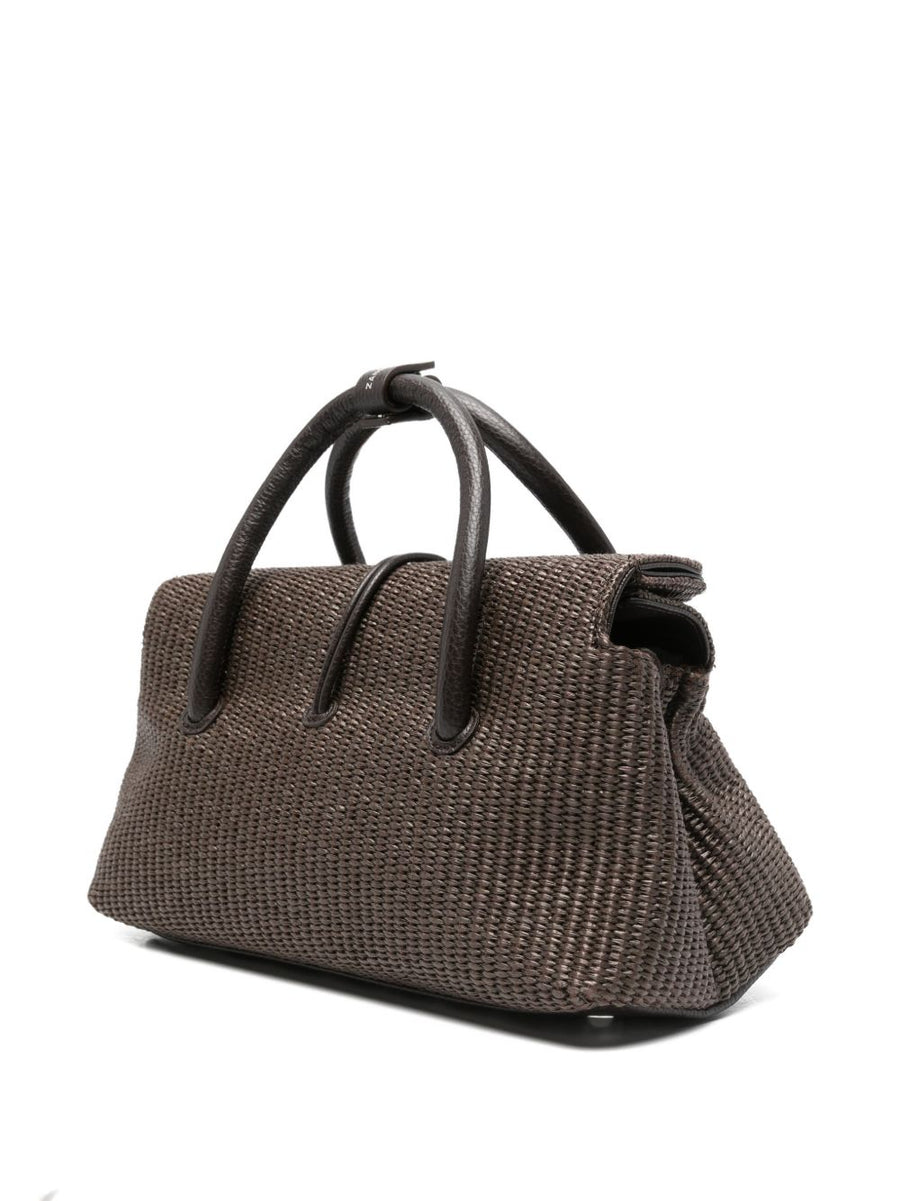 Zanellato Dotta Vimini Small Handbag With Magnetic Roll Top Closure For Women Discreet Luxury
