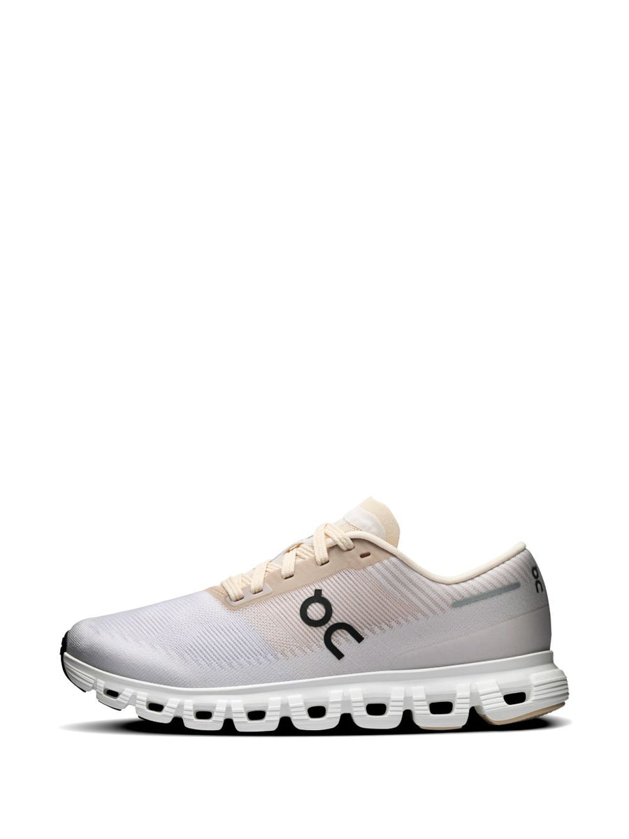 On Cloud 6 Push Sneakers For Women Beige All Day Comfort Durable Fabric Upper With Lightweight Rubber Sole