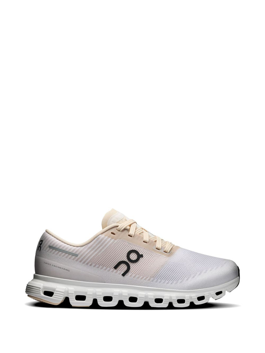 On Cloud 6 Push Sneakers For Women Beige All Day Comfort Durable Fabric Upper With Lightweight Rubber Sole