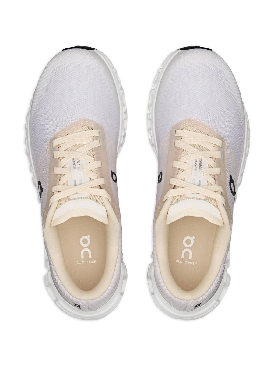 On Cloud 6 Push Sneakers For Women Beige All Day Comfort Durable Fabric Upper With Lightweight Rubber Sole
