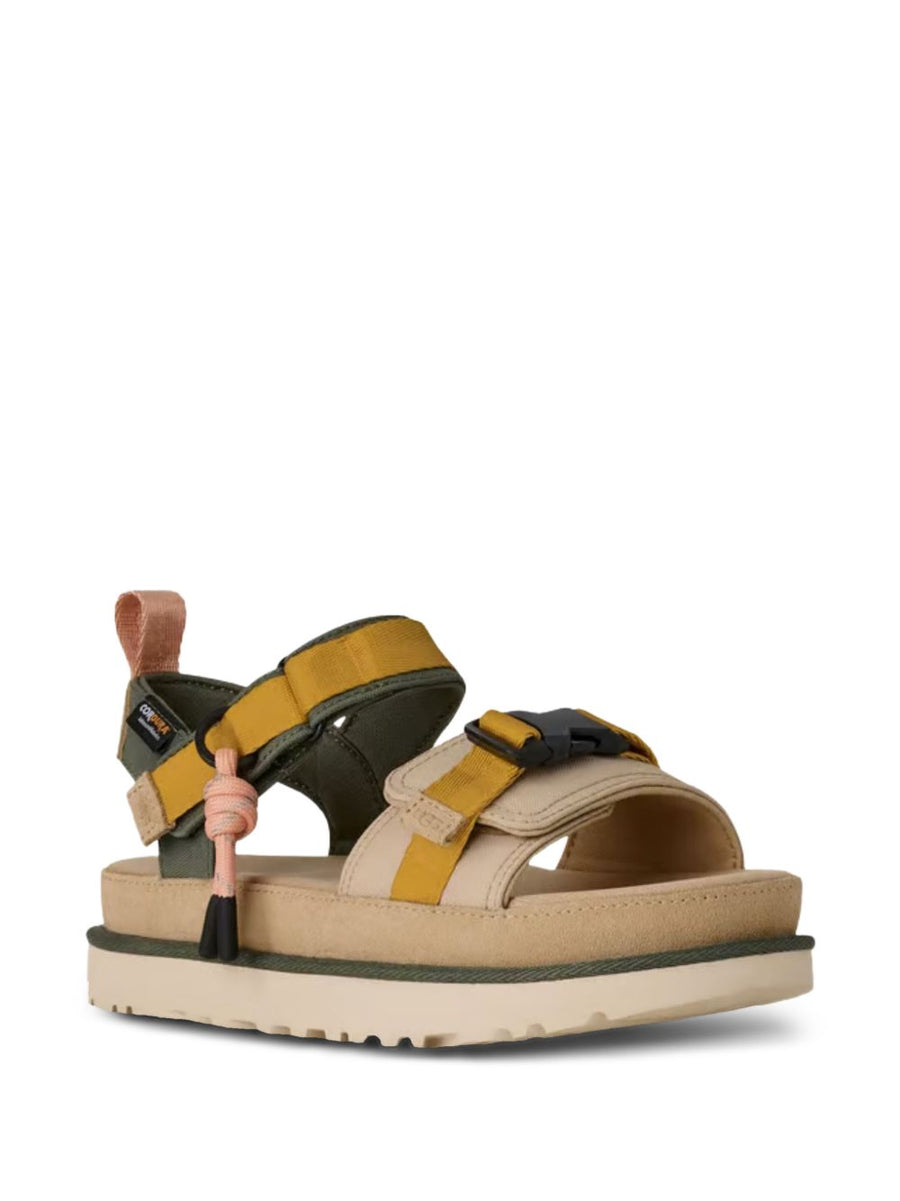 UGG Goldenstar Wildwood Sandals For Women Beige Platform With Cord Detailing And Buckle Strap Casual Luxury