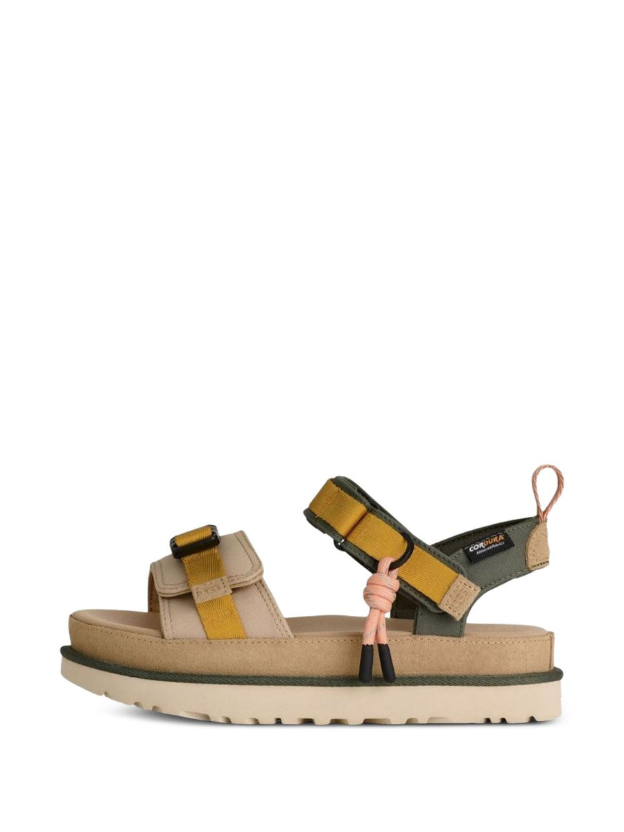 UGG Goldenstar Wildwood Sandals For Women Beige Platform With Cord Detailing And Buckle Strap Casual Luxury