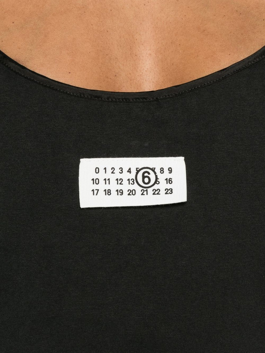 MM6 Maison Margiela Cotton Mini Dress For Women Luxury Breathable Summer Essential With Spaghetti Straps