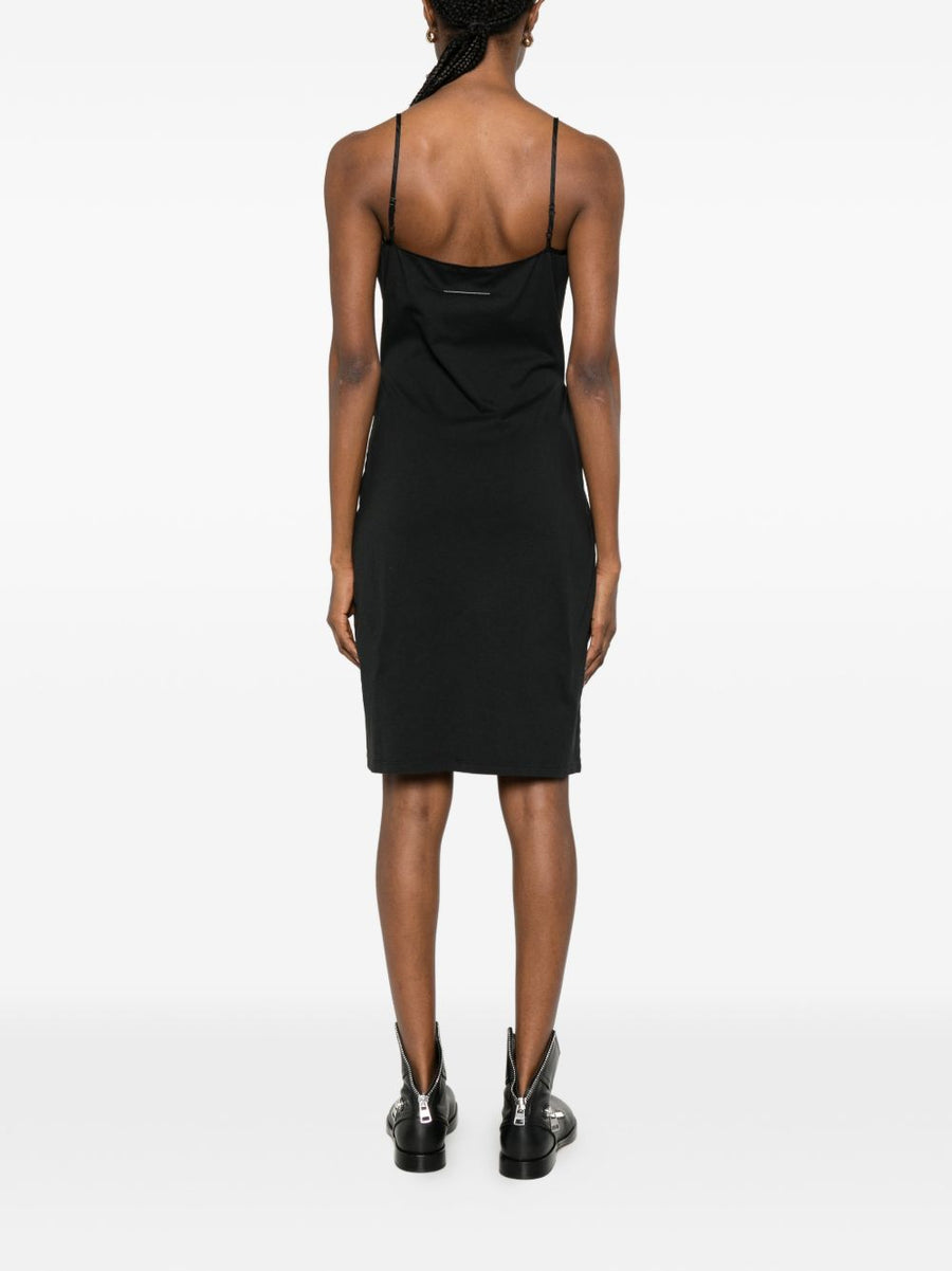 MM6 Maison Margiela Cotton Mini Dress For Women Luxury Breathable Summer Essential With Spaghetti Straps