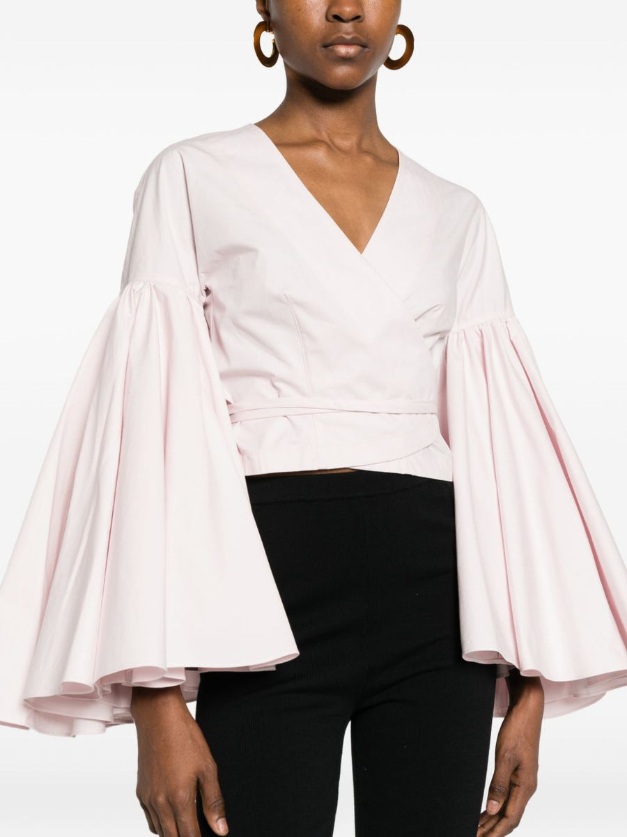 Jacquemus Le Cache Coeur Paysan Pink Wrap Top For Women