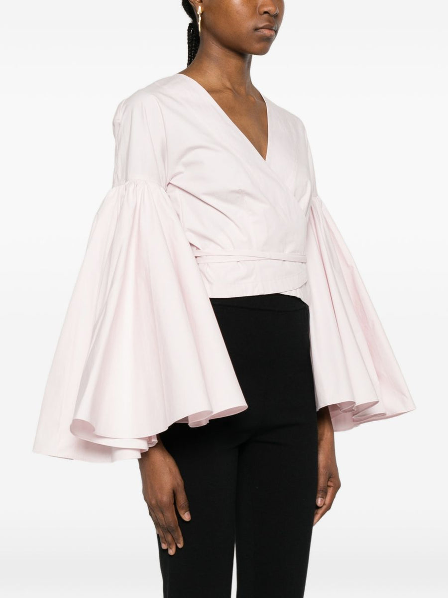 Jacquemus Le Cache Coeur Paysan Pink Wrap Top For Women