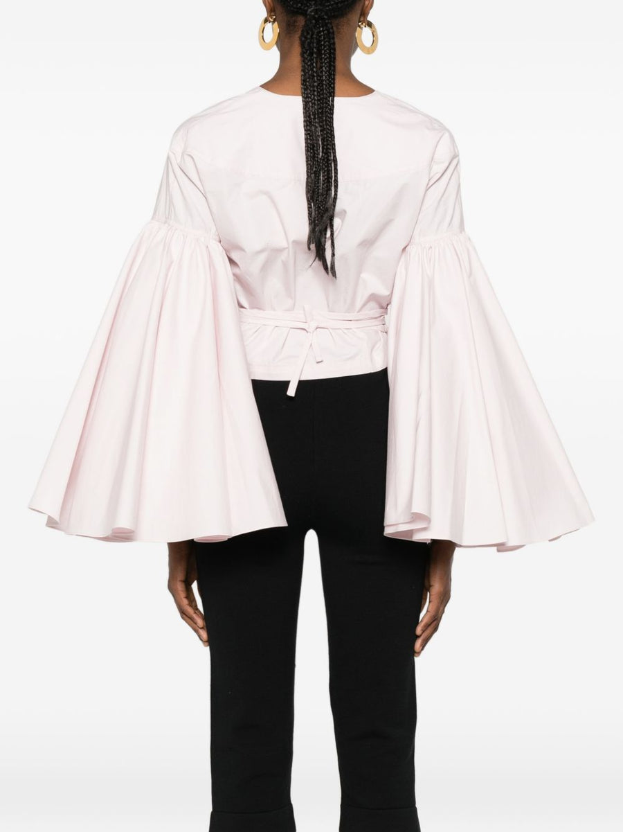 Jacquemus Le Cache Coeur Paysan Pink Wrap Top For Women
