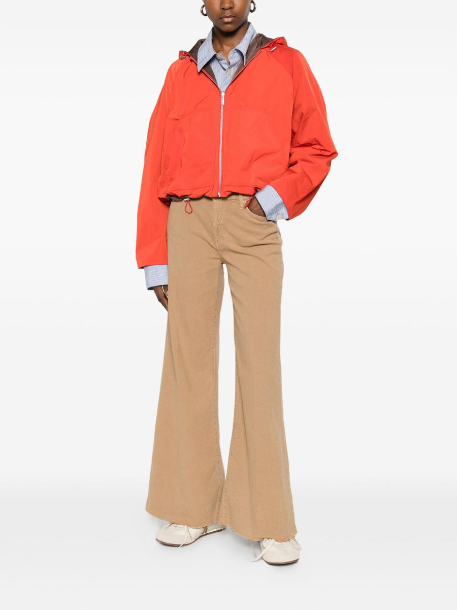 Mother Beige Wide Leg Denim Jeans For Women With Stretch Cotton Lyocell Blend Five Pocket Wardrobe Staple