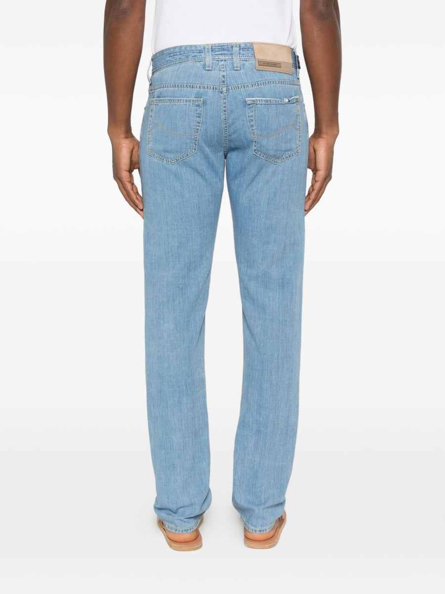 Jacob Cohen Slim Fit Denim Jeans For Men Premium Breathable Cotton Versatile Smart Casual