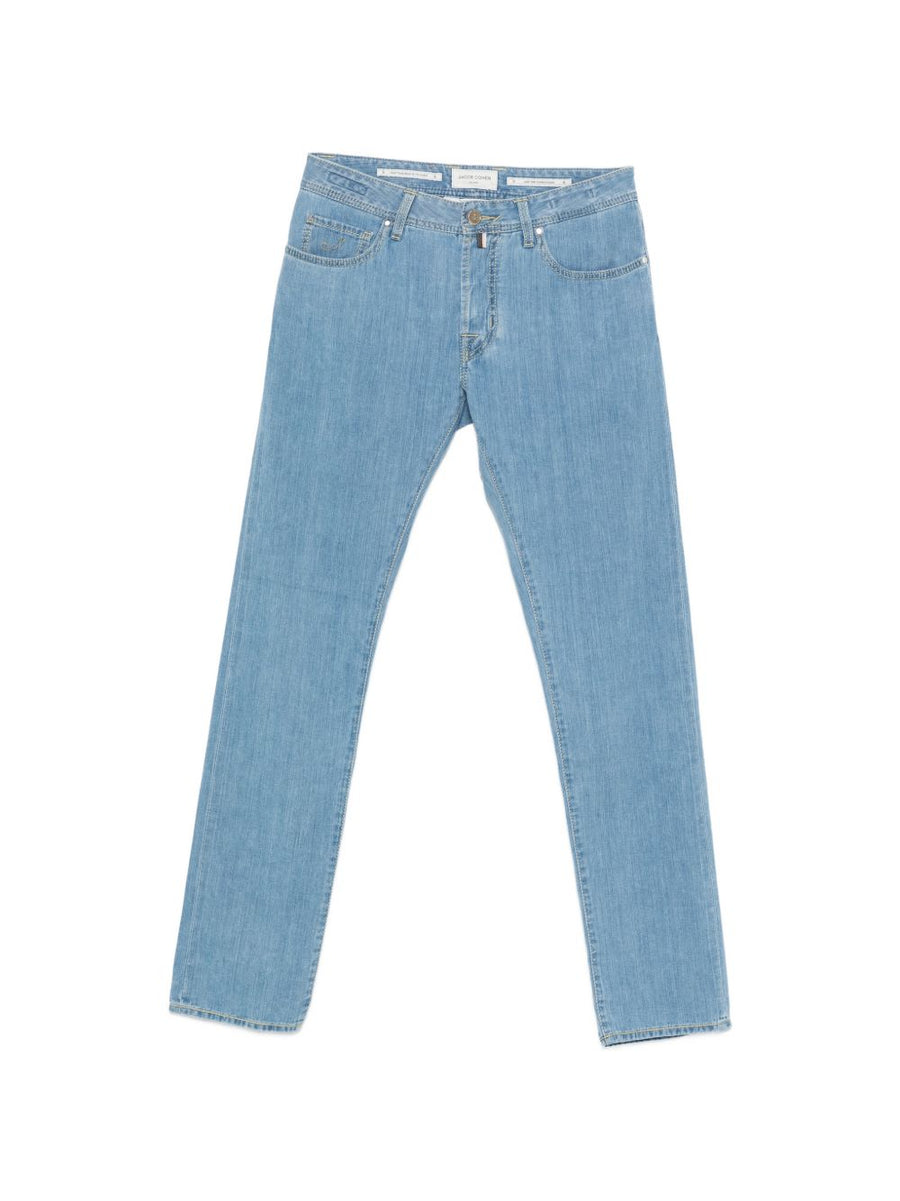 Jacob Cohen Slim Fit Denim Jeans For Men Premium Breathable Cotton Versatile Smart Casual