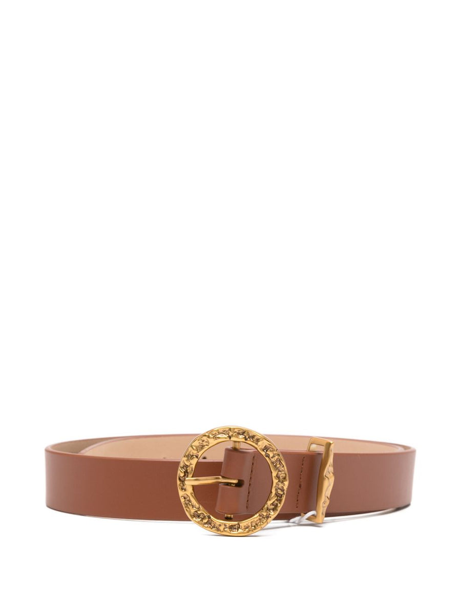 Zimmermann Solena Belt For Women Calf Leather With Gold Hardware Round Buckle For Everyday Chic
