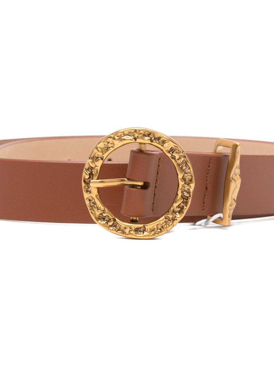 Zimmermann Solena Belt For Women Calf Leather With Gold Hardware Round Buckle For Everyday Chic