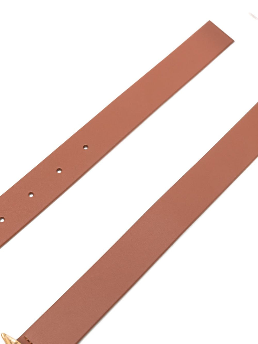 Zimmermann Solena Belt For Women Calf Leather With Gold Hardware Round Buckle For Everyday Chic