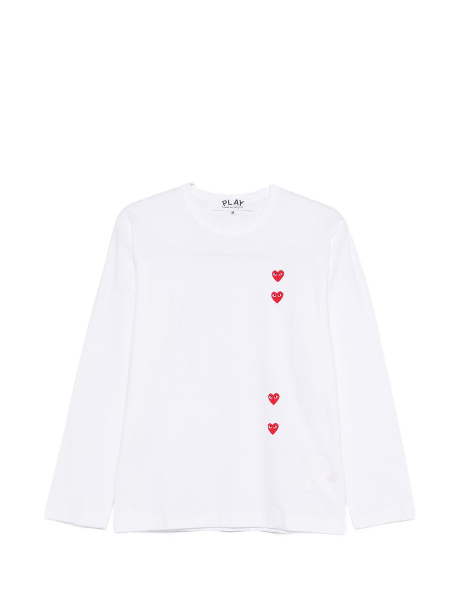 Comme Des Garcons Cotton T Shirt For Men Premium Everyday Essential With White Heart Motif