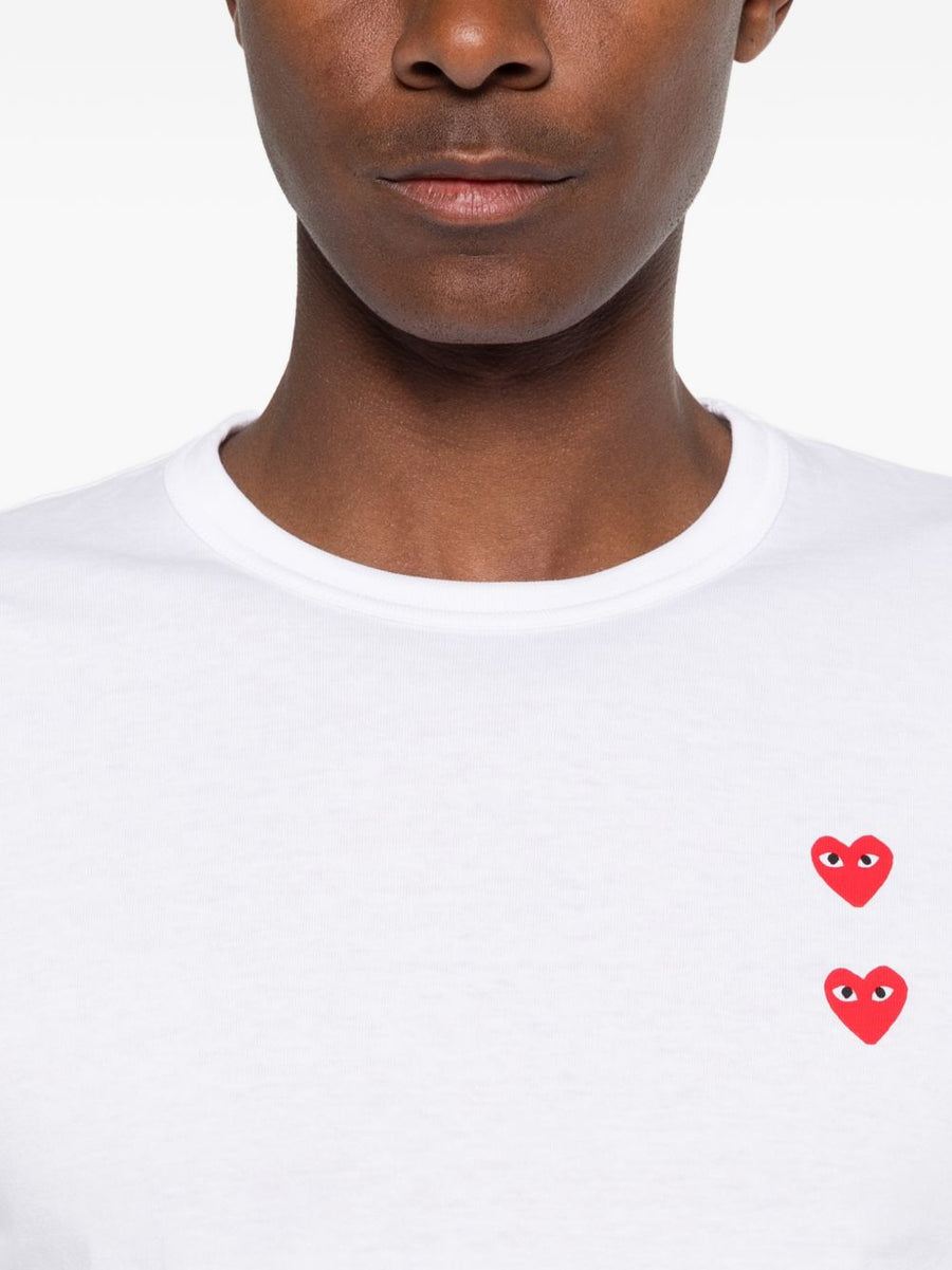 Comme Des Garcons Cotton T Shirt For Men Premium Everyday Essential With White Heart Motif
