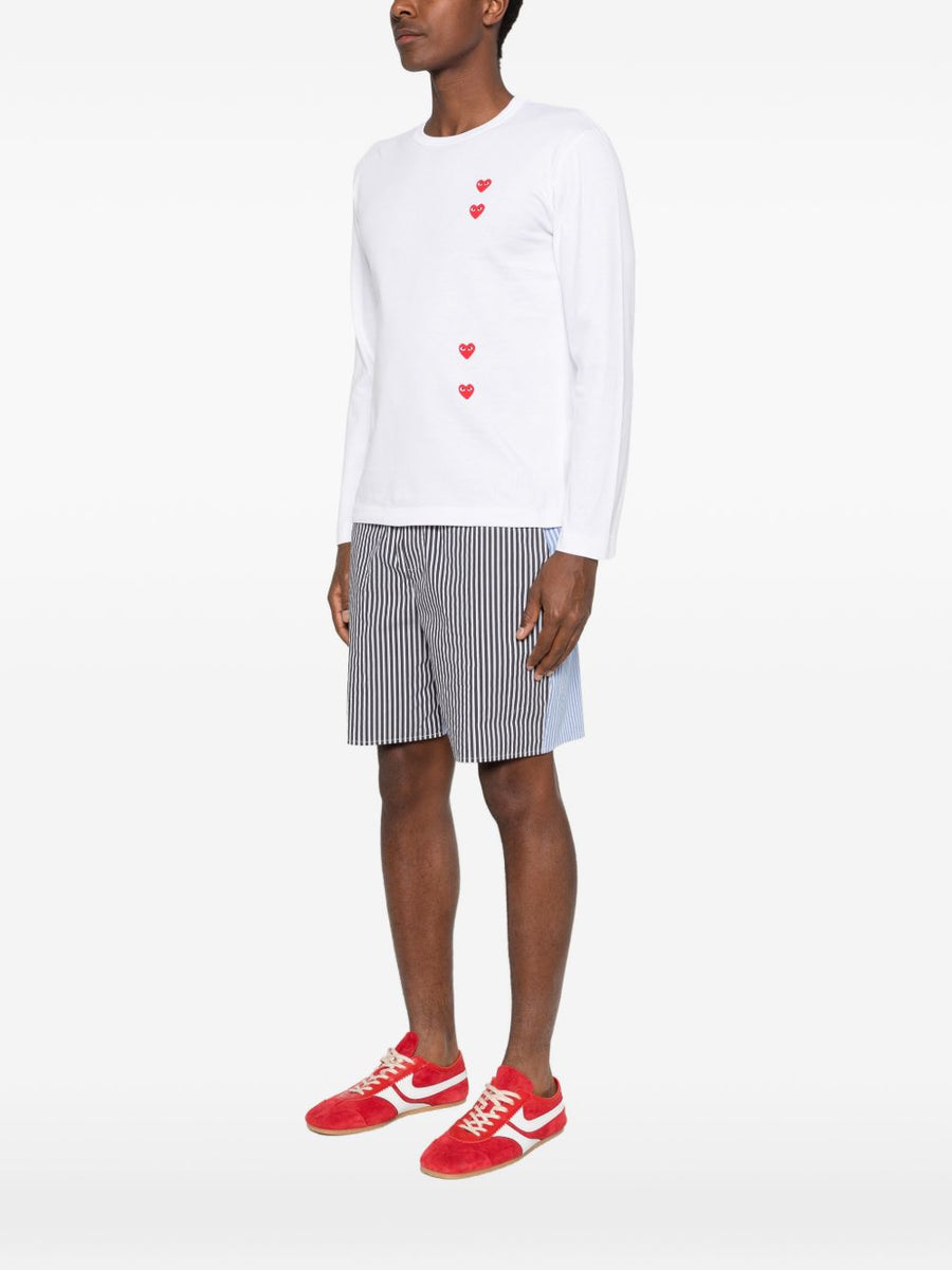 Comme Des Garcons Cotton T Shirt For Men Premium Everyday Essential With White Heart Motif