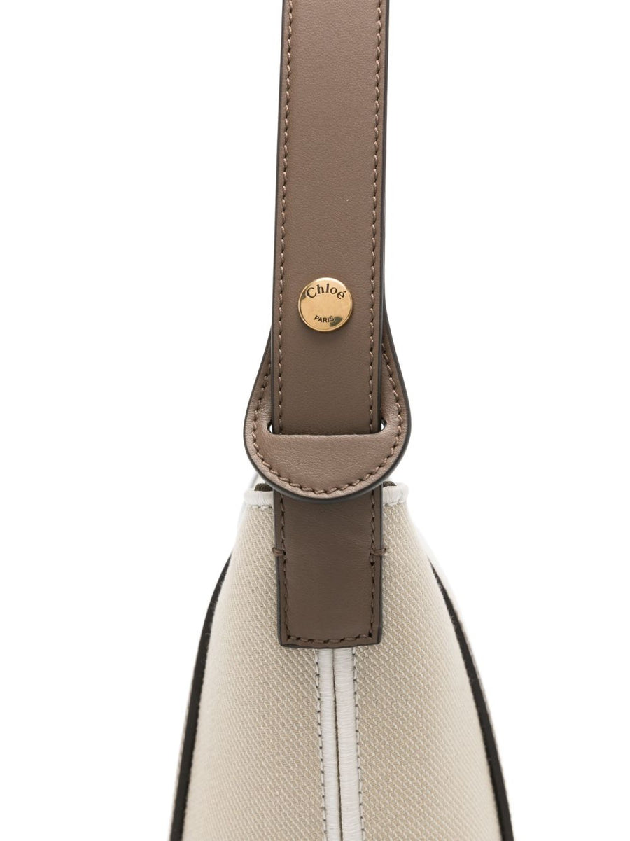 Chloé Carry Canvas Shoulder Bag Light Beige For Women Everyday Luxury Top Zip Adjustable Strap Internal Pocket
