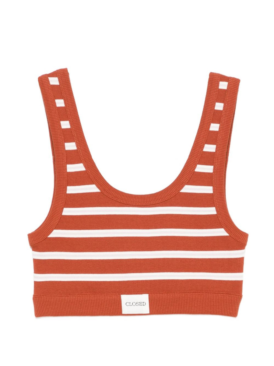 Closed Cotton Bralette For Women Breathable Soft Cotton Blend With Elastane Red