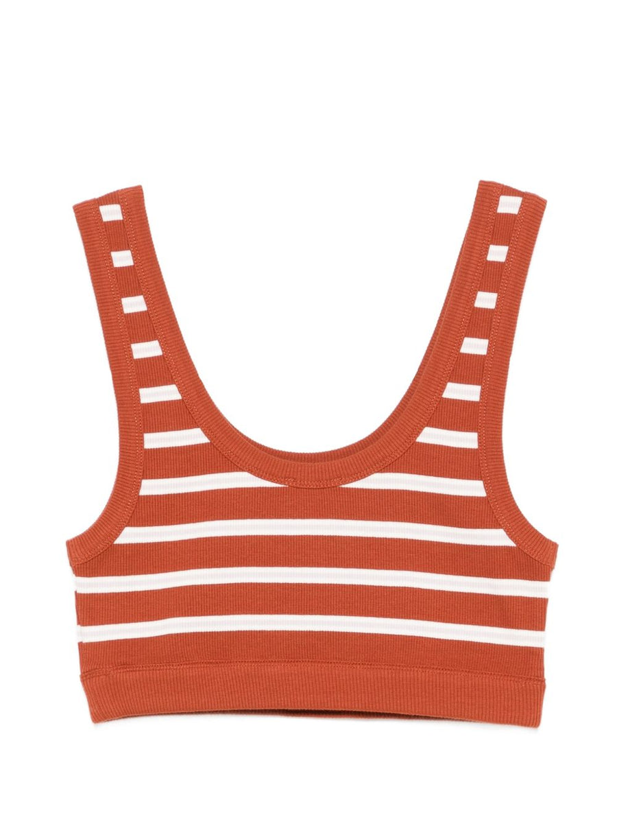 Closed Cotton Bralette For Women Breathable Soft Cotton Blend With Elastane Red