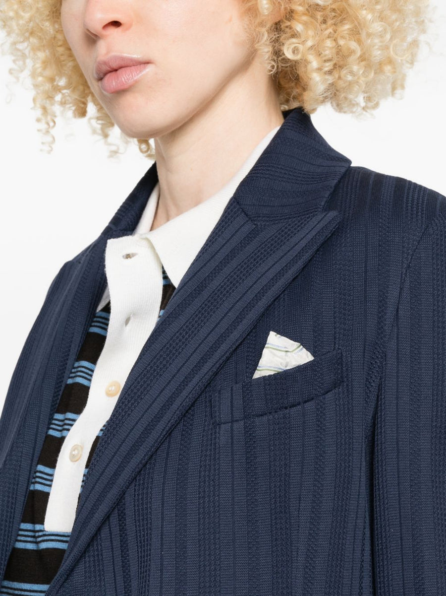 Circolo 1901 Navy Cotton Double-Breasted Jacket For Women Polished Workwear Comfort
