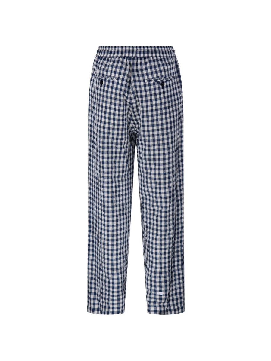Dunst Premium Navy Checked Pajama Trousers Women Relaxed Fit Timeless Comfort Sleepwear Loungewear Blend