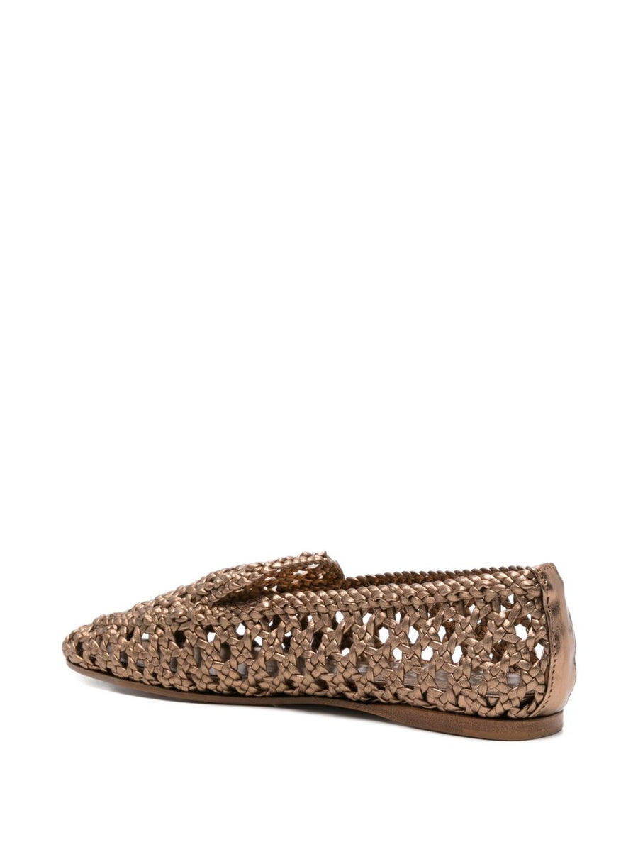 Forte Forte Leather Loafers For Women Bronze 100 Percent Leather Luxury Craftsmanship Comfort