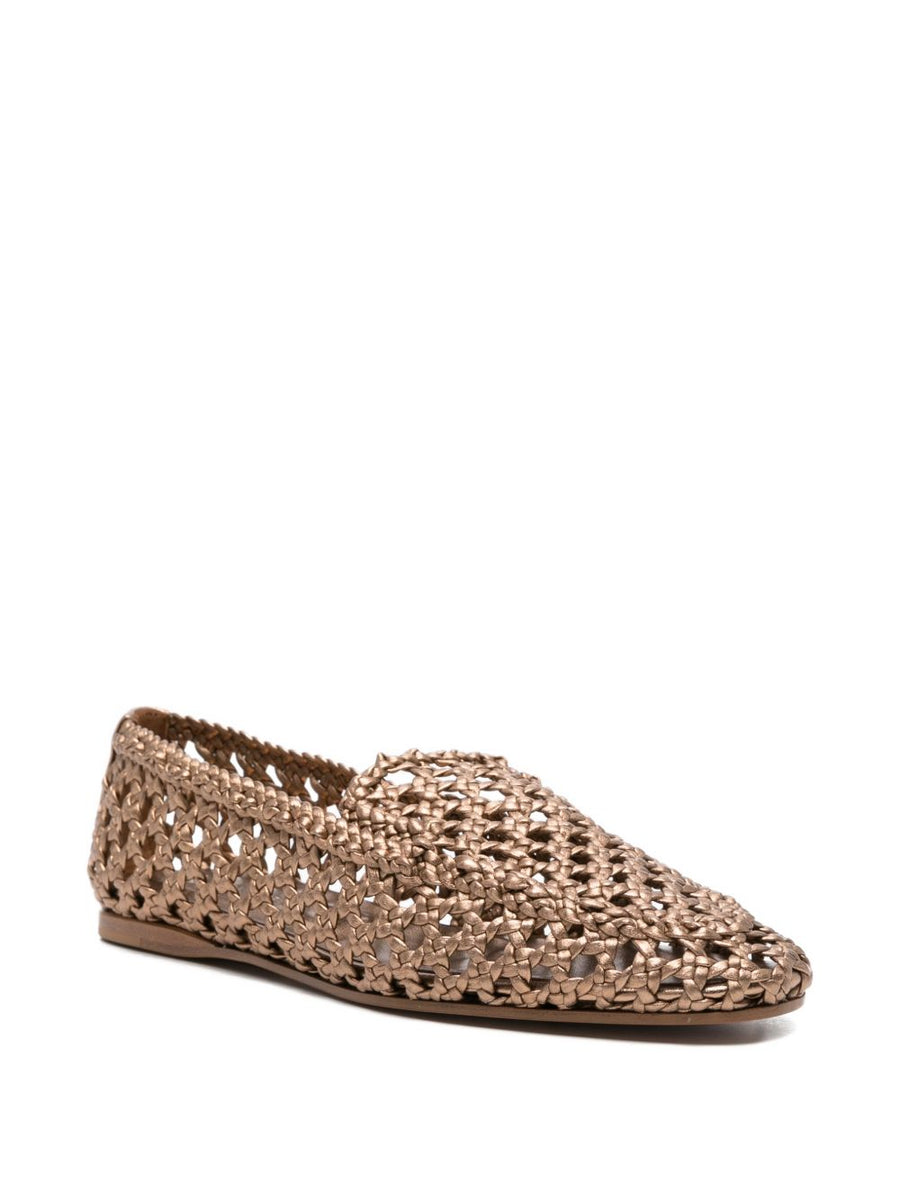 Forte Forte Leather Loafers For Women Bronze 100 Percent Leather Luxury Craftsmanship Comfort