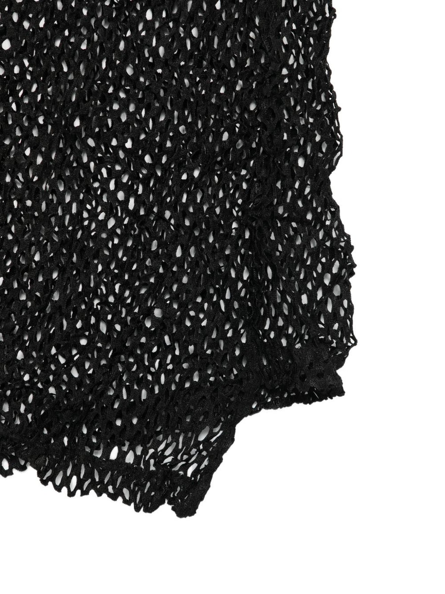 Comme Comme Sleeveless Top For Women Versatile Net Design In Black For Spring Summer 2026