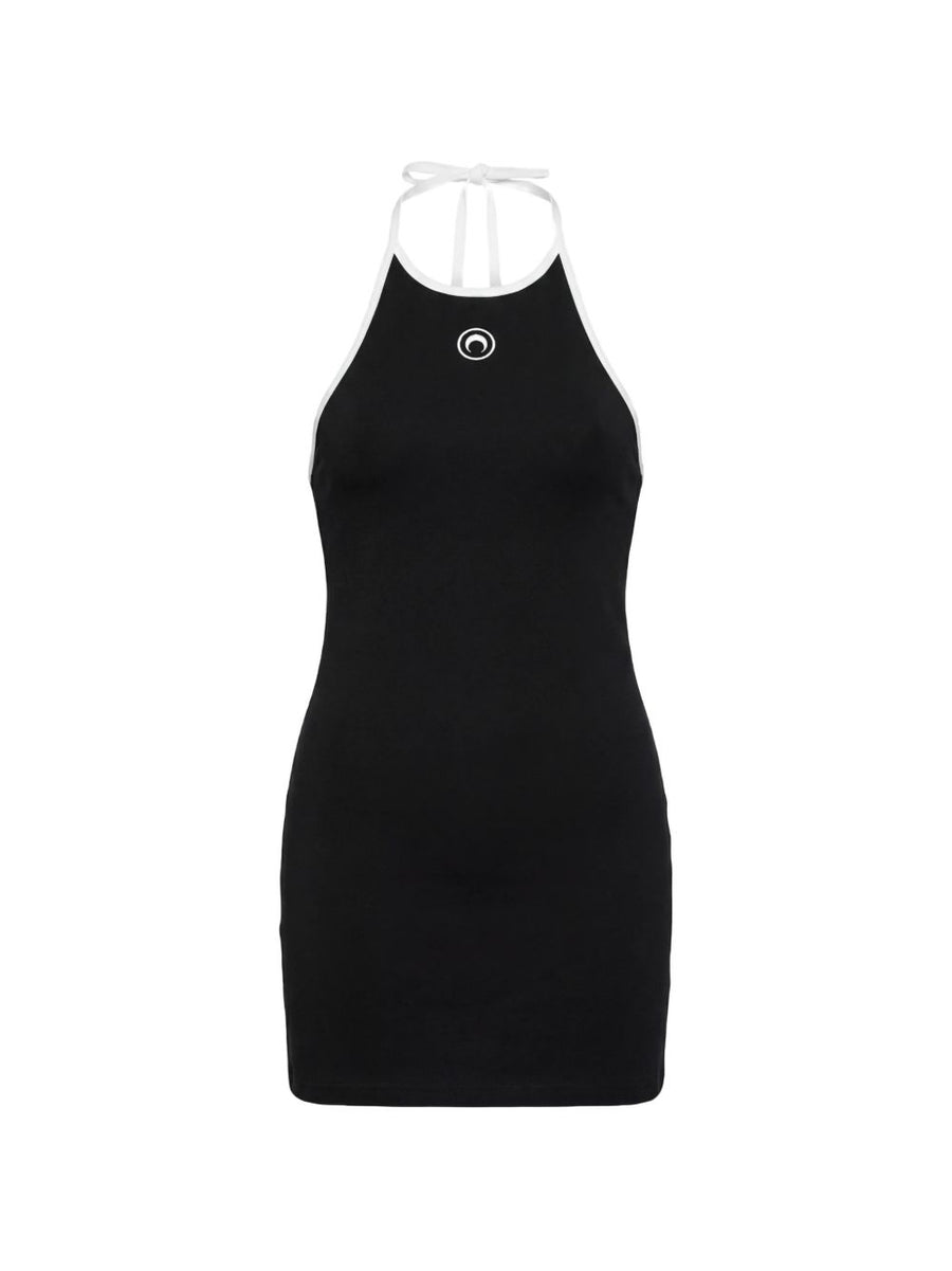 Marine Serre Moon Short Dress Recycled Cotton Luxury For Women Minimalist Signature