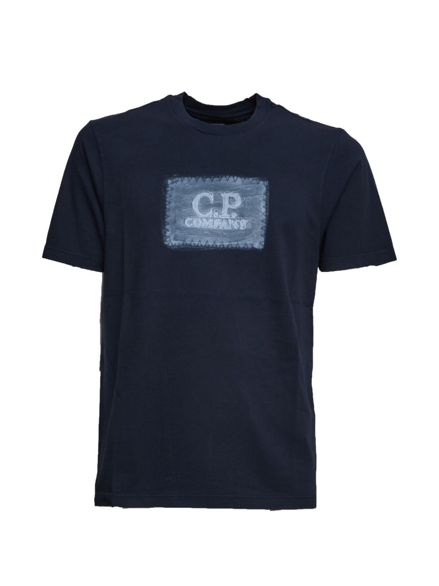 C.P. Company Navy 100 Percent Cotton T Shirt For Men Premium Breathable Everyday Comfort