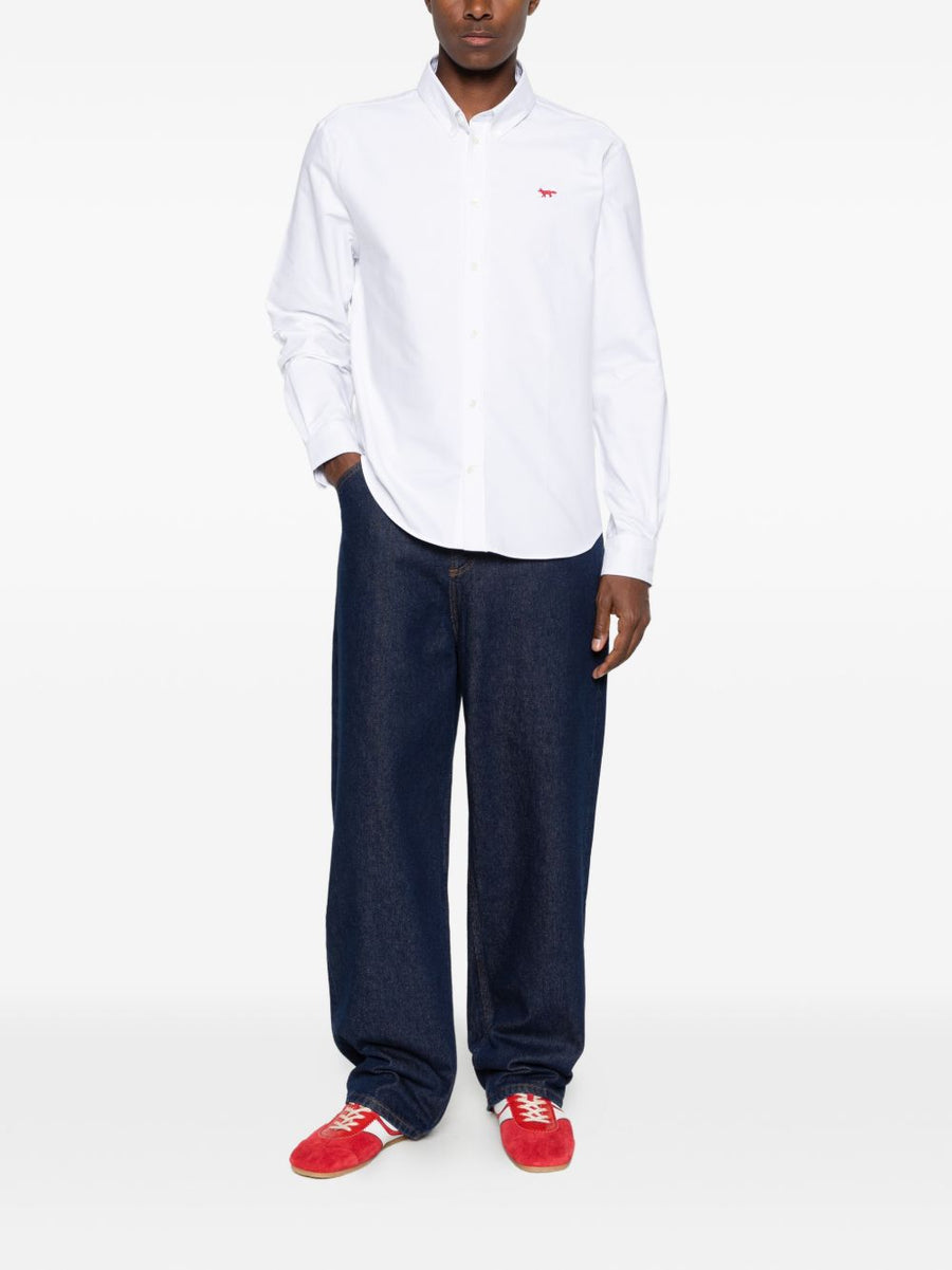 Maison Kitsuné Profile Fox Cotton Shirt for Men Premium One Hundred Percent Cotton Comfort and Effortless Style