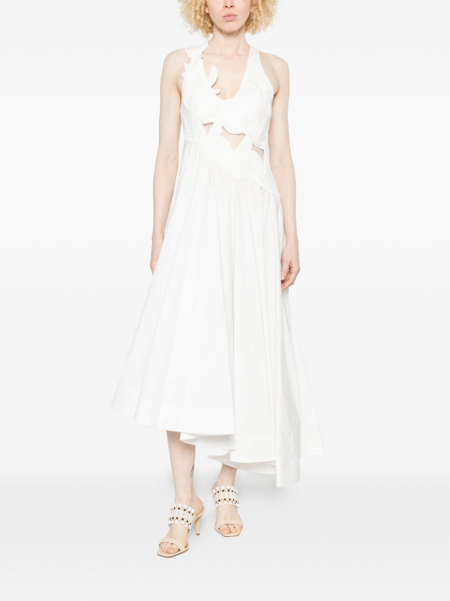 Luna Cotton Midi Dress By Zimmermann For Women Ivory Breathable Cotton Day To Night Versatility