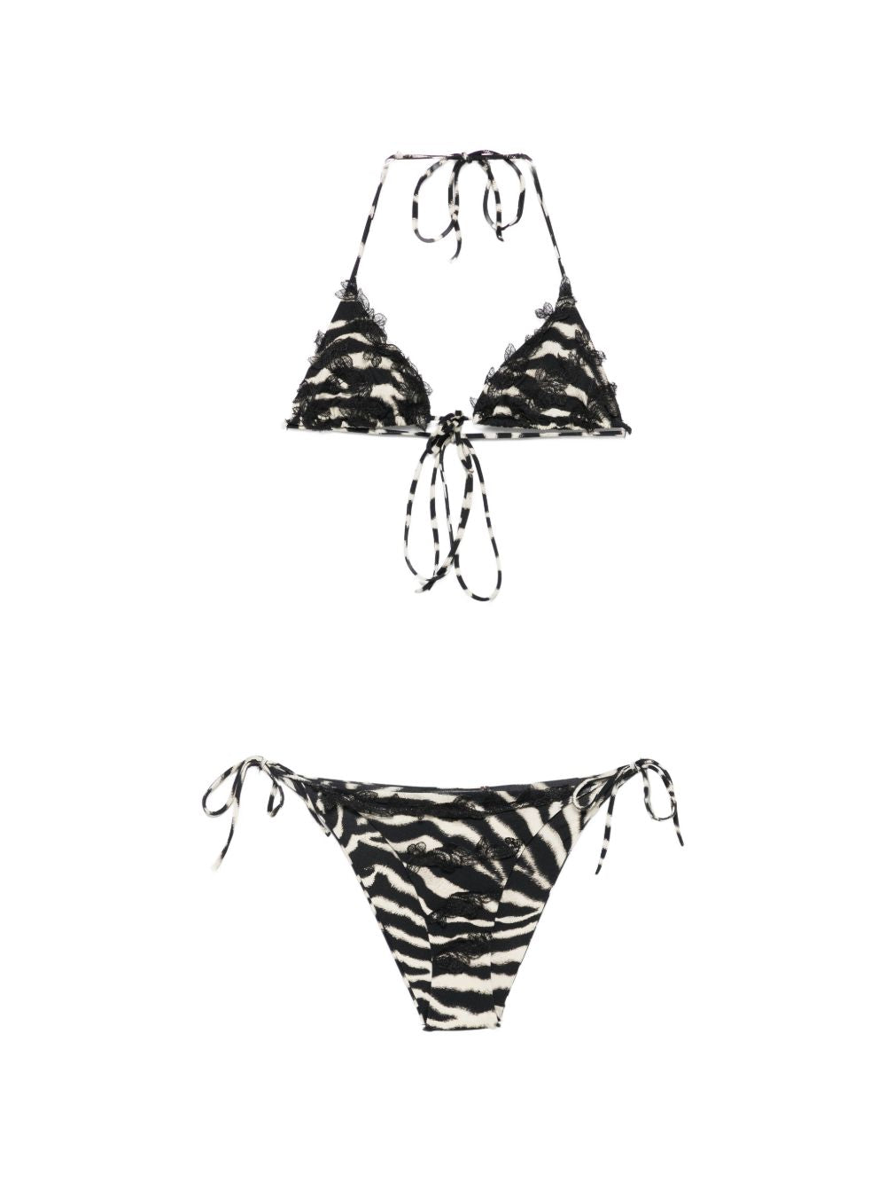 Ermanno Scervino Printed triangle bikini set