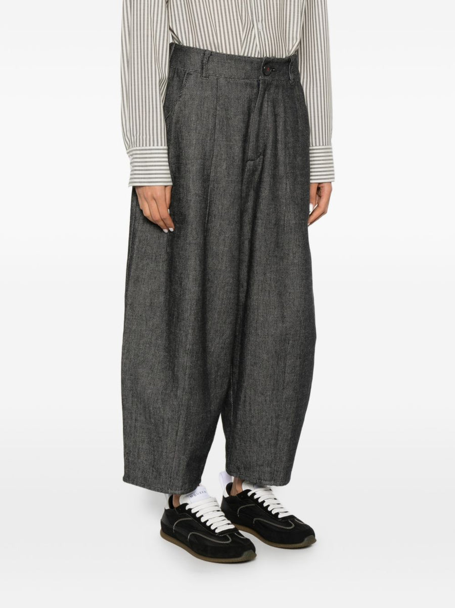 SOH Organic Cotton Jeans For Women Navy Wide Leg With Elastic Waistband Refined All Day Comfort