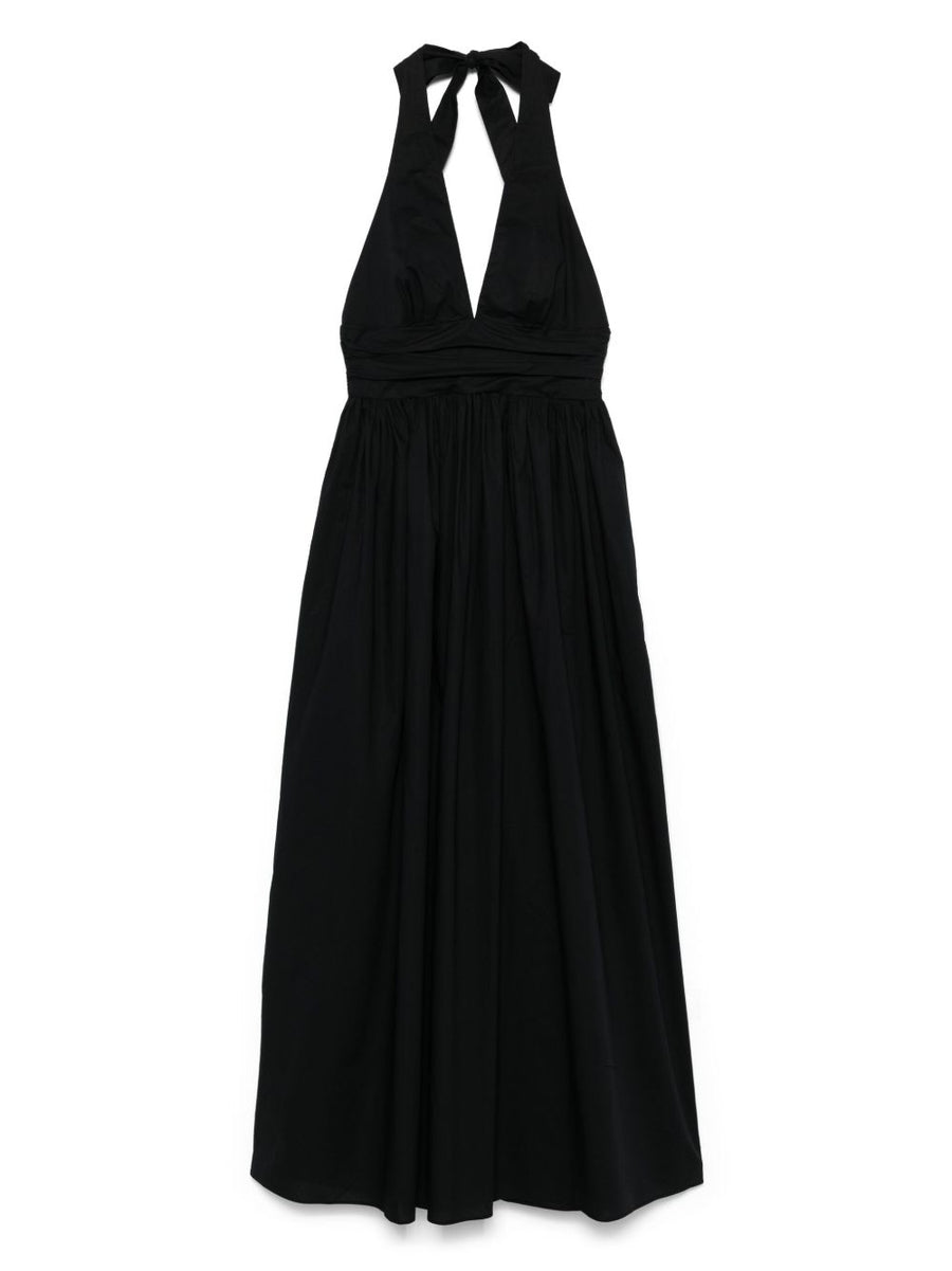 Matteau Black Cotton Midi Dress For Women Timeless Elegance Versatile Daywear Spring Summer 2026