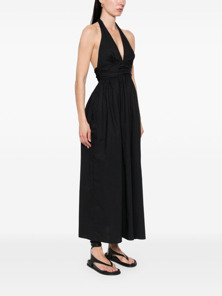 Matteau Black Cotton Midi Dress For Women Timeless Elegance Versatile Daywear Spring Summer 2026