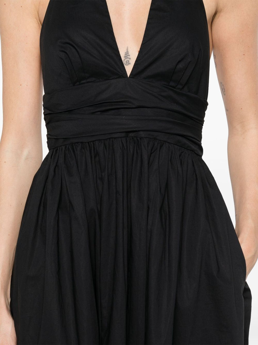 Matteau Black Cotton Midi Dress For Women Timeless Elegance Versatile Daywear Spring Summer 2026