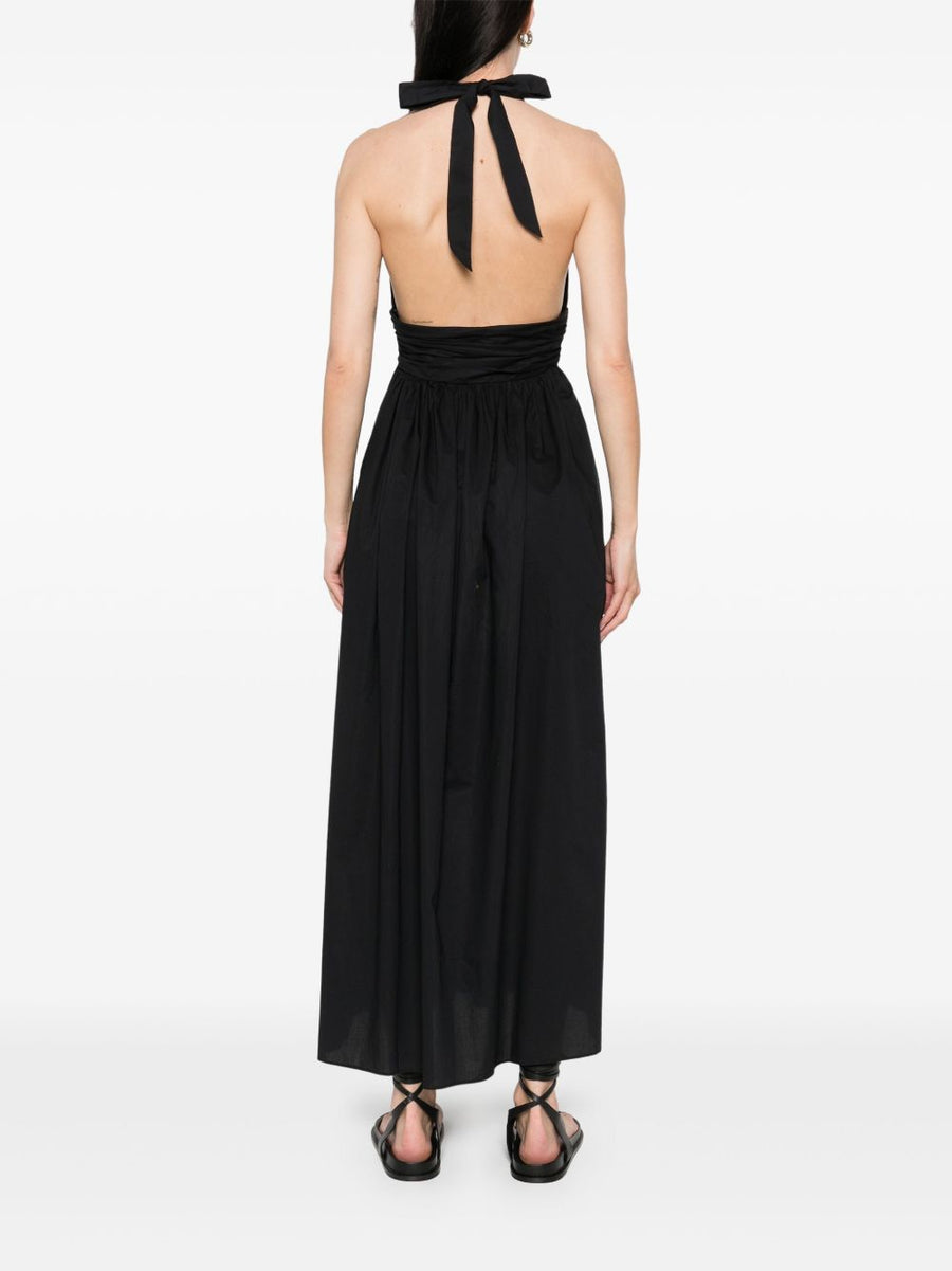 Matteau Black Cotton Midi Dress For Women Timeless Elegance Versatile Daywear Spring Summer 2026