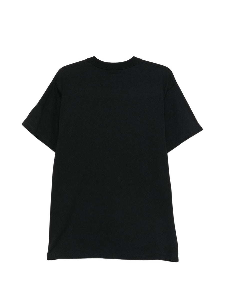 Carhartt WIP Main Logo Cotton T Shirt for Men Black Graphic Logo Tee with Versatile Round Neck and Short Sleeves